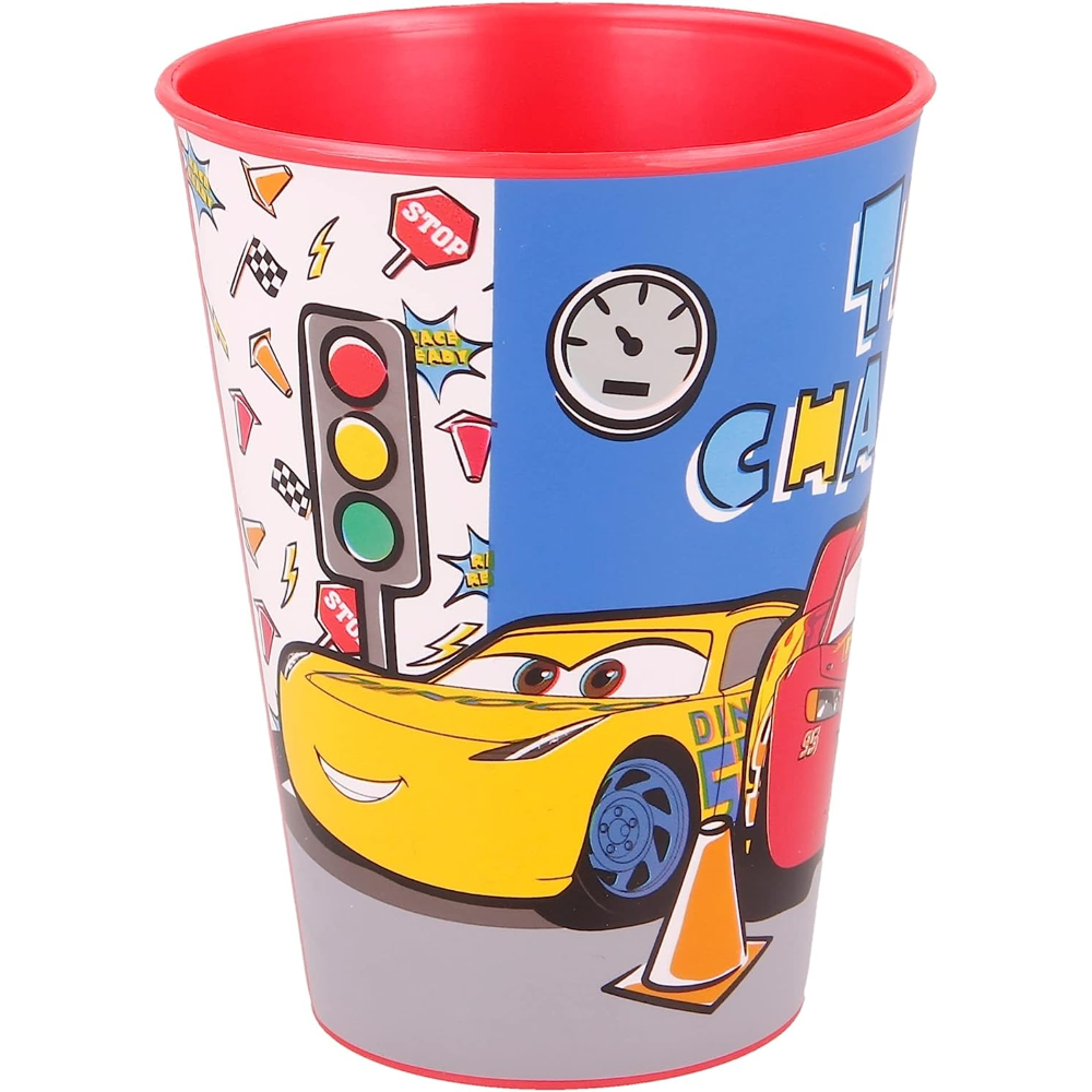 Bicchiere Cars DISNEY Saetta Mcqueen Plastica Ml.260 Cm. 10x7,5 - 51507