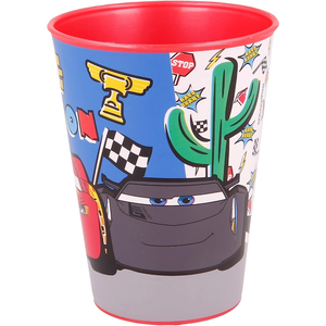 Bicchiere Cars DISNEY Saetta Mcqueen Plastica Ml.260 Cm. 10x7,5 - 51507