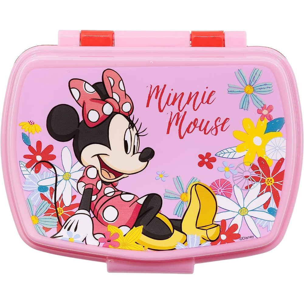 Set Bicchiere con Cannuccia e Portamerenda Minnie DISNEY 2 Pezzi in Plastica Riutilizzabile Bpa Free