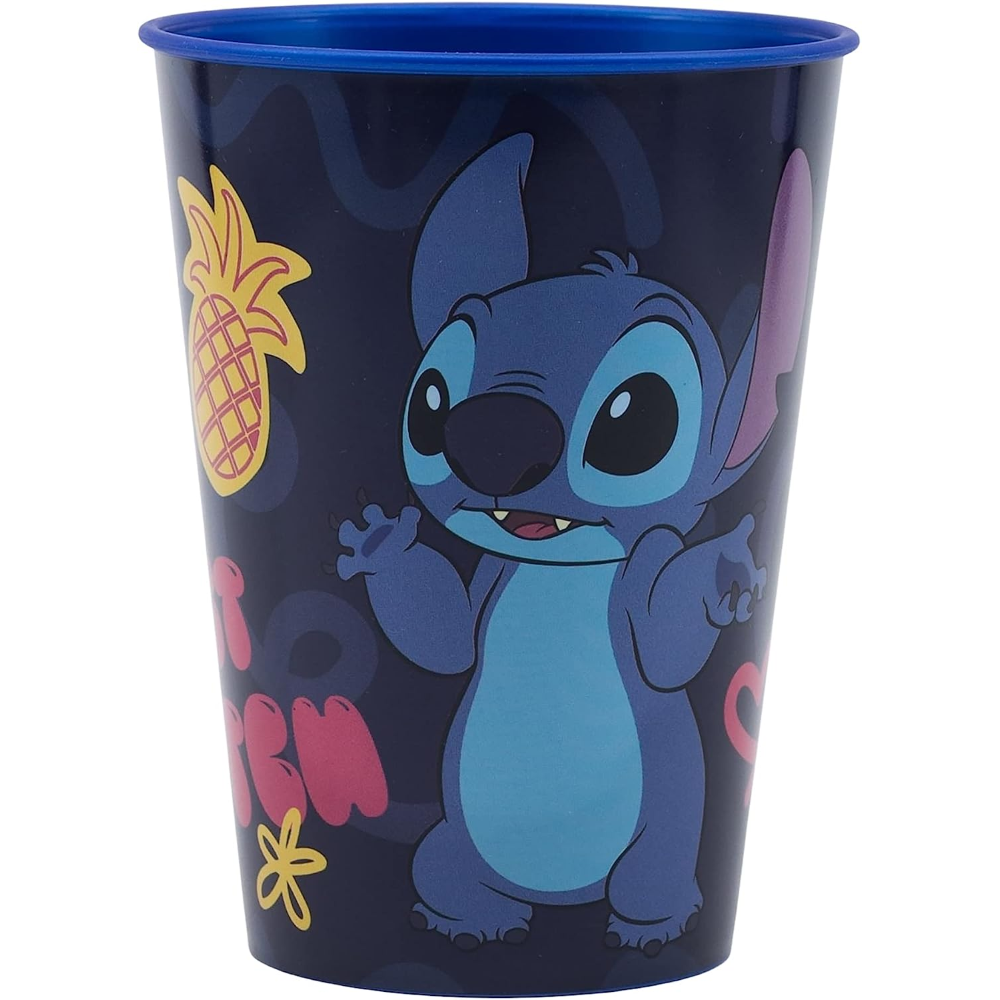 Bicchiere Stitch DISNEY Plastica Ml.260 Cm. 10x7,5 - 75007