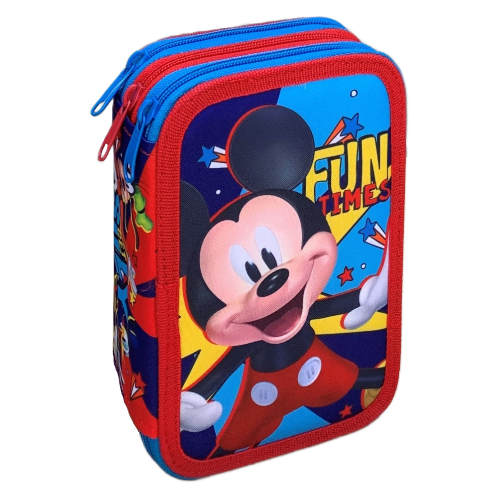 Astuccio Scuola Topolino DISNEY Multiscomparto 3 Zip Portacolori Giotto - 1004e2211