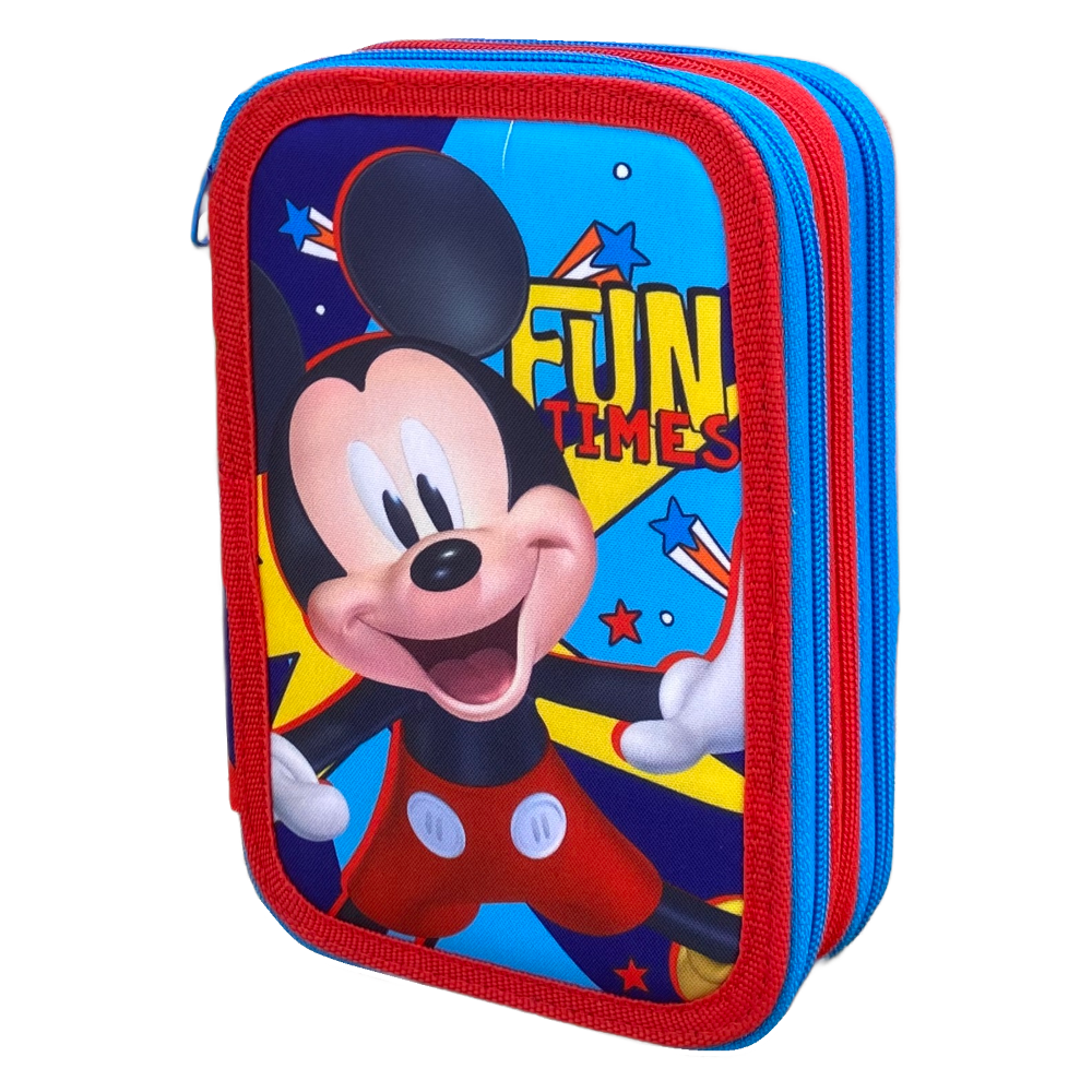 Astuccio Scuola Topolino DISNEY Multiscomparto 3 Zip Portacolori Giotto - 1004e2211