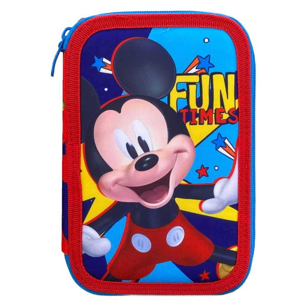 Astuccio Scuola Topolino DISNEY Multiscomparto 3 Zip Portacolori Giotto - 1004e2211