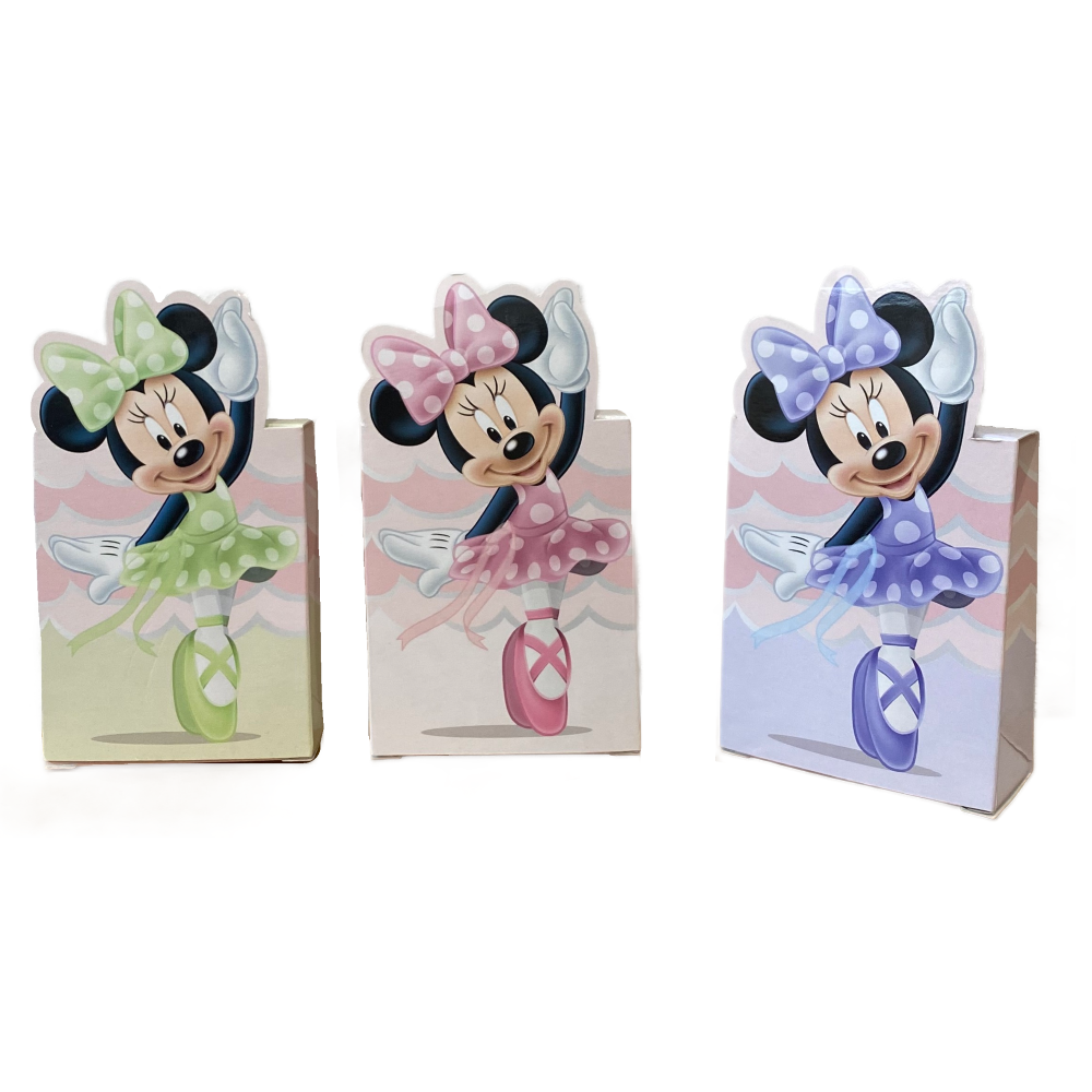 Bomboniera Astuccio Minnie Ballerina DISNEY Scatolina Kit 10 Pezzi Senza Confetti