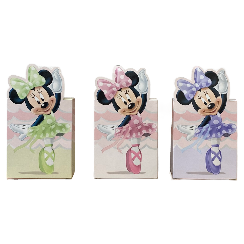 Bomboniera Astuccio Minnie Ballerina DISNEY Scatolina Kit 10 Pezzi Senza Confetti