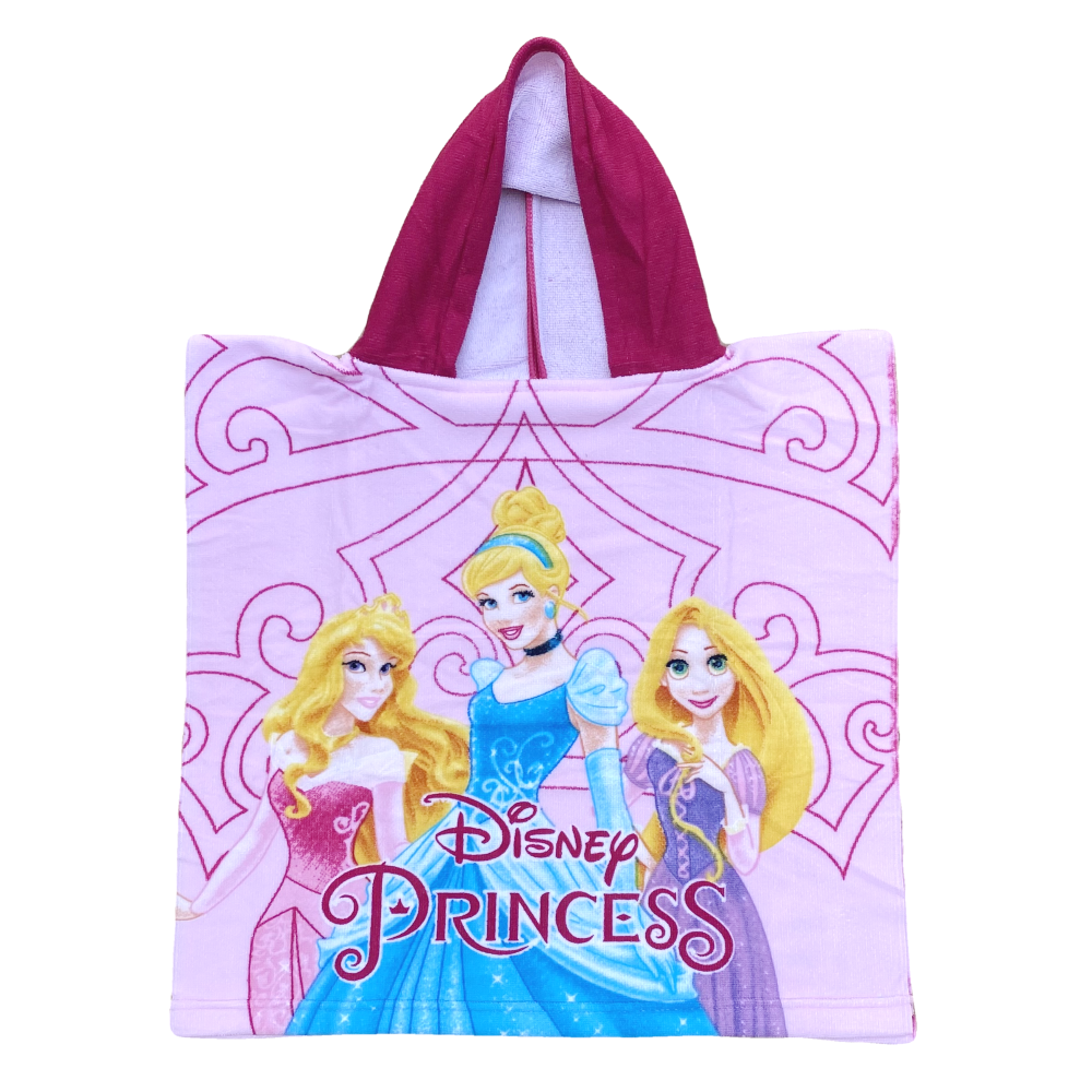 Poncho Mare Principesse DISNEY in Microcotone Cm. 100x50 100%pl - 2023pri009