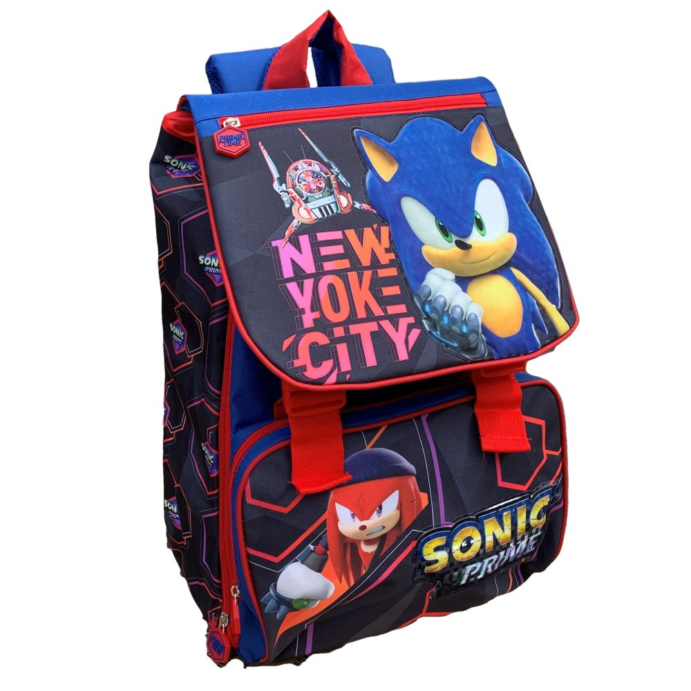 Zaino Estensibile Ergonomico Sonic Prime Deluxe Borsa Scuola 41 CM - 111162279
