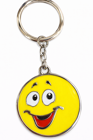 Portachiavi Smile Risata in Metallo Colorato con Cm.9 - R066800