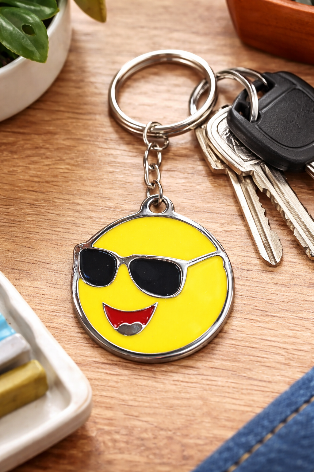 Portachiavi Smile Occhiali in Metallo Colorato con Cm.9 - R066900