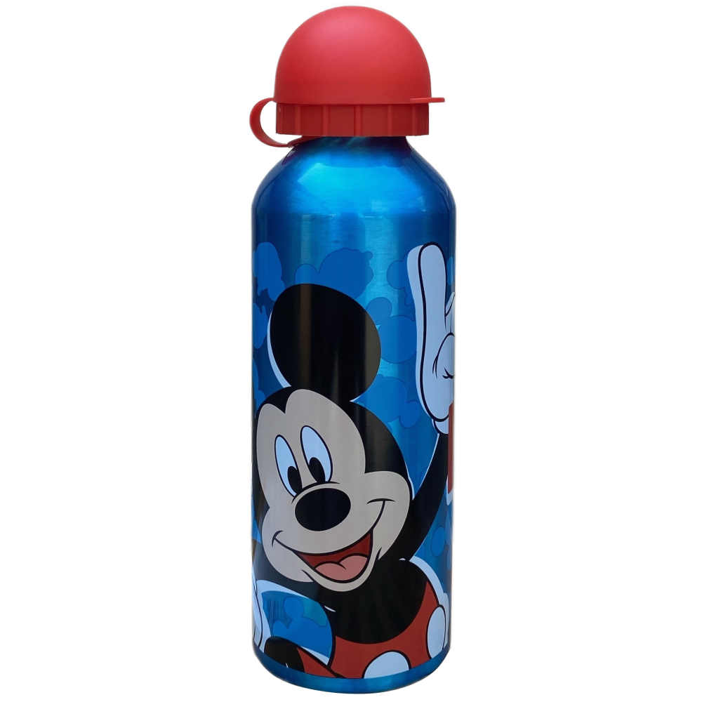 Borraccia in Alluminio Mickey Mouse DISNEY Topolino con Beccuccio e Coperchio 500 Ml - Mk30008/r