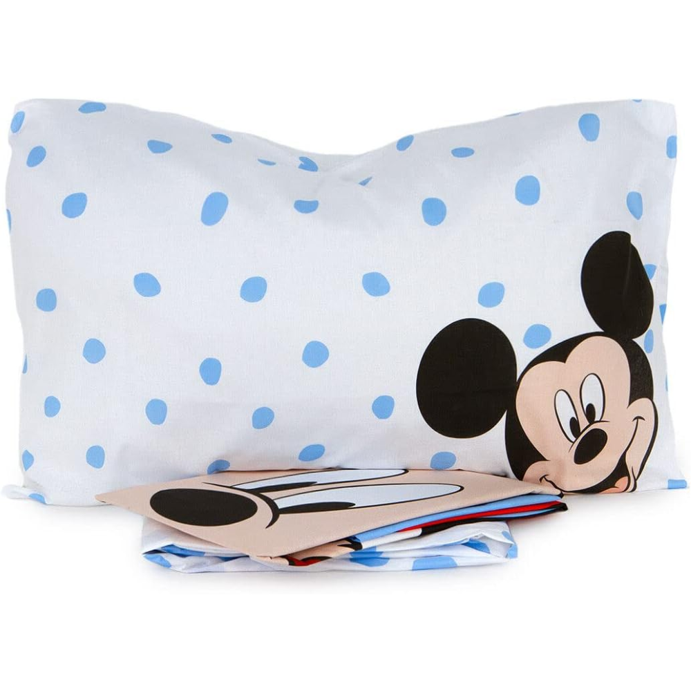 Completo Lenzuola Mickey Mouse DISNEY Topolino Sottolenzuola Lenzuola Federa Letto Singolo - Mickey-My2