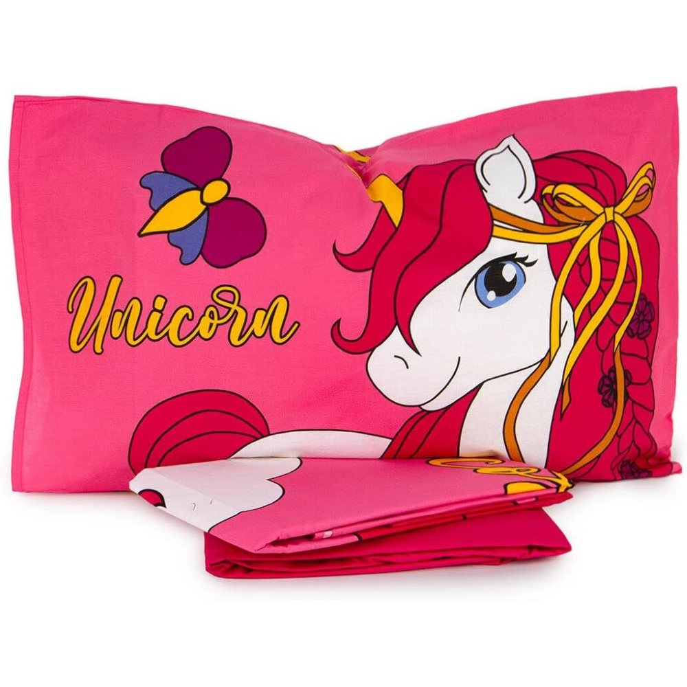 Completo Lenzuola Unicorno Sottolenzuola Lenzuola Federa Letto Singolo - Uni-Bedset-0741