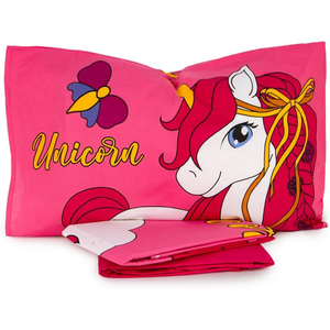 Completo Lenzuola Unicorno Sottolenzuola Lenzuola Federa Letto Singolo - Uni-Bedset-0741