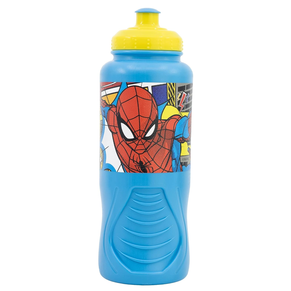 Borraccia Sport Spiderman MARVEL Bottiglia in Plastica Riutilizzabile con Beccuccio 430 Ml - St74728