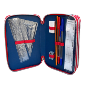 Astuccio Scuola 3d Masked Man Supereroe  Multiscomparto 3 Zip Portacolori Pennarelli Giotto - Hr0832