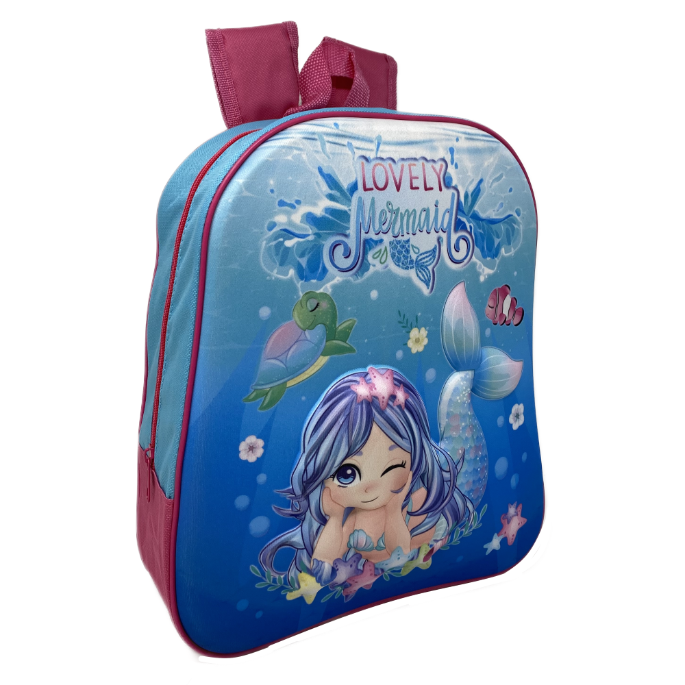 Zaino Asilo 3d Sirena Borsa Scuola Cm.32 Bambina - Sr0846
