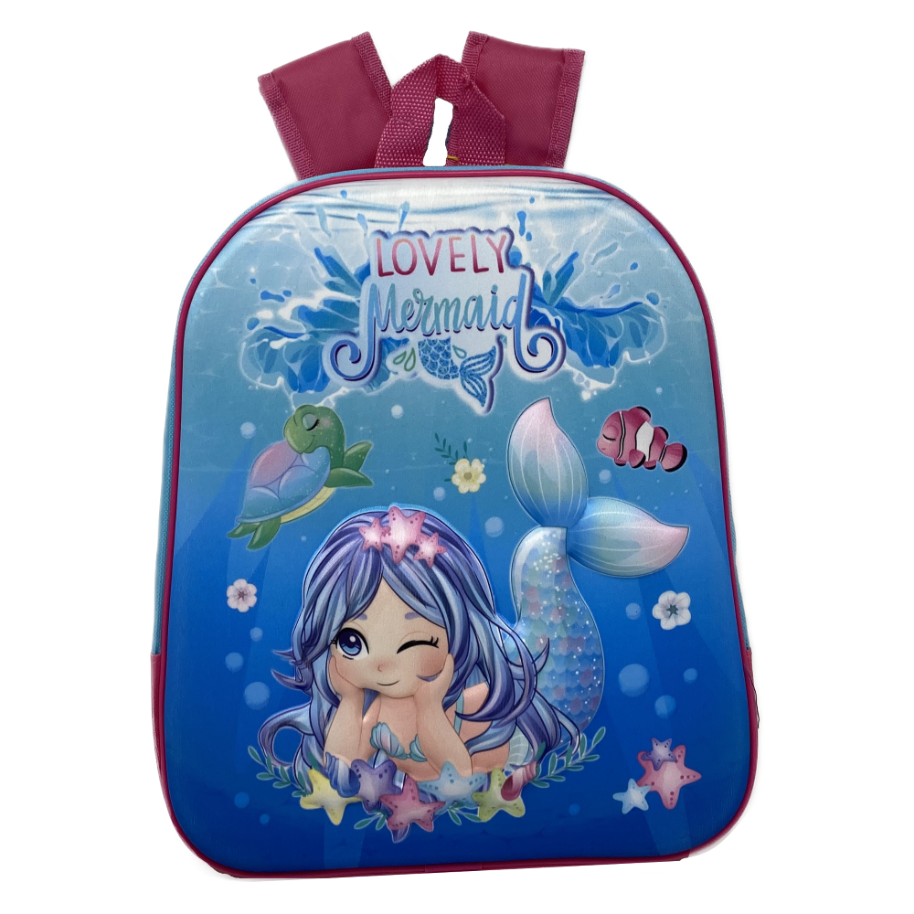 Zaino Asilo 3d Sirena Borsa Scuola Cm.32 Bambina - Sr0846