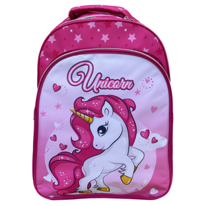 Zaino Scuola Unicorno Borsa con 3 Tasche Scuola Tempo Libero Bambina - Uni23-1536