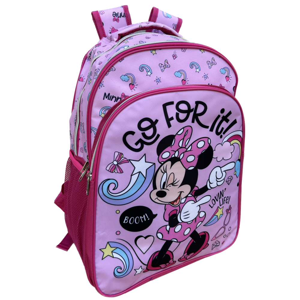 Zaino Scuola Minnie DISNEY Borsa con 3 Tasche Scuola Tempo Libero Bambina - Min23-2017