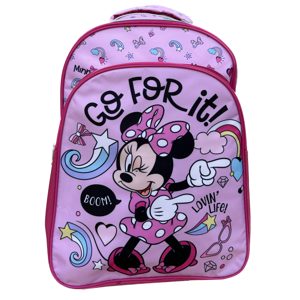 Zaino Scuola Minnie DISNEY Borsa con 3 Tasche Scuola Tempo Libero Bambina - Min23-2017
