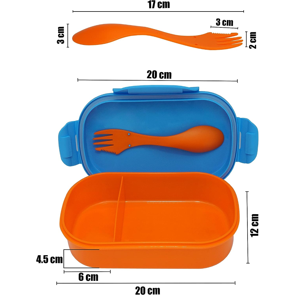 Portamerenda Mickey Mouse DISNEY Topolino con Posata 3 in 1 Portapranzo Multiscomparto - Mk22067