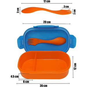 Portamerenda Mickey Mouse DISNEY Topolino con Posata 3 in 1 Portapranzo Multiscomparto - Mk22067