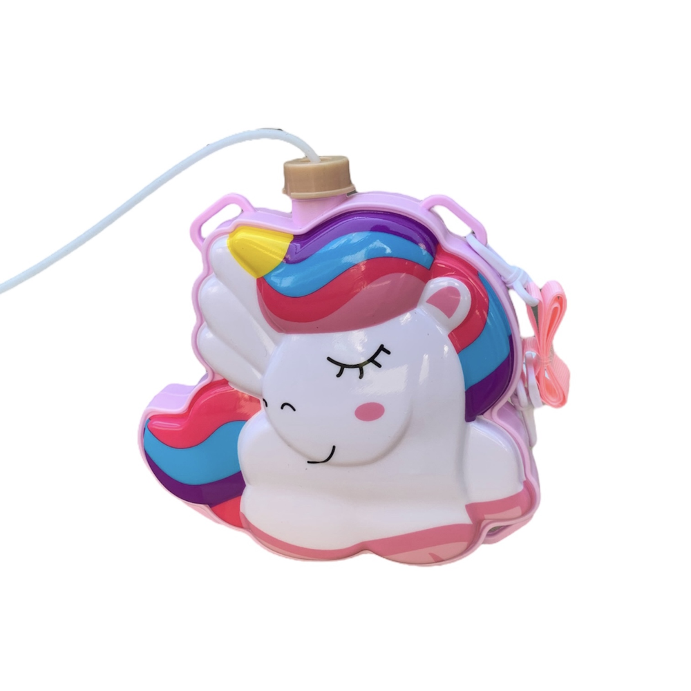 Pistola Sparabolle di Sapone Unicorno con Borsetta Gioco per Bambini - Wnt0036