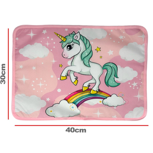 Tovaglietta Unicorno Colazione Scuola in Poliestere Impermeabile Cm. 40x30 - Tv08un