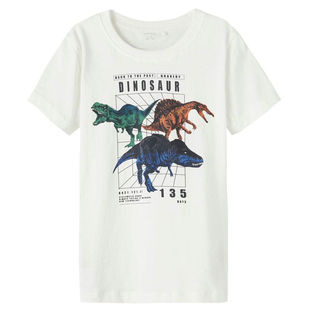 T-Shirt M.c. Dinosauri Maglietta Ragazzo - 13213230bianco