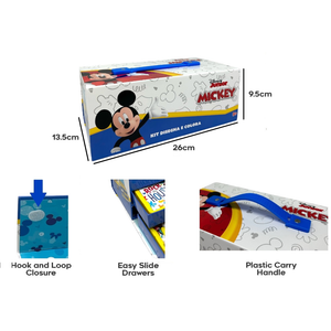 Colori Topolino Mickey DISNEY Pennarelli Acquerelli e Pastelli con Cassetti