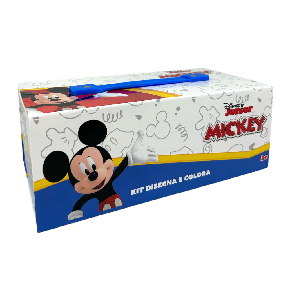 Colori Topolino Mickey DISNEY Pennarelli Acquerelli e Pastelli con Cassetti