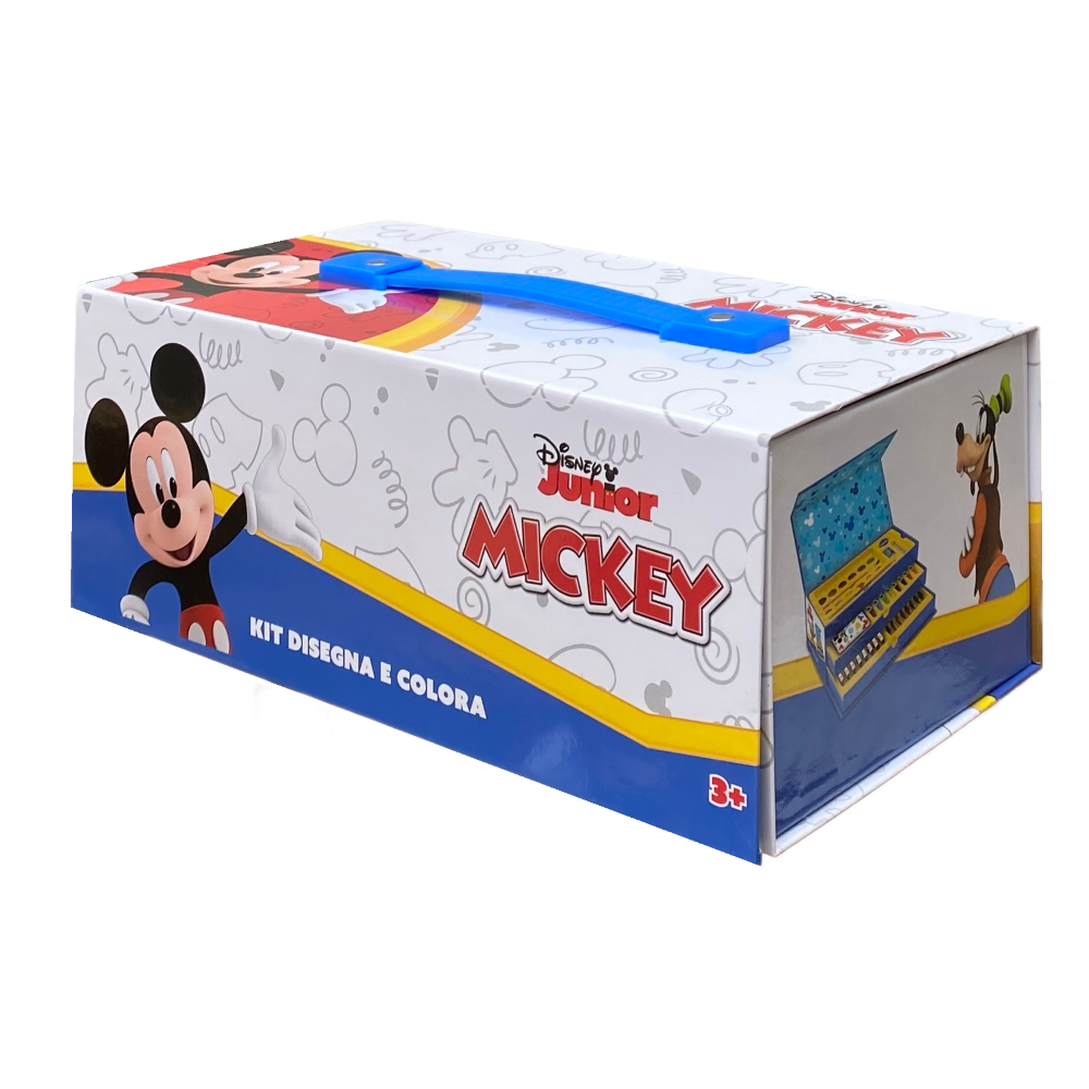 Colori Topolino Mickey DISNEY Pennarelli Acquerelli e Pastelli con Cassetti