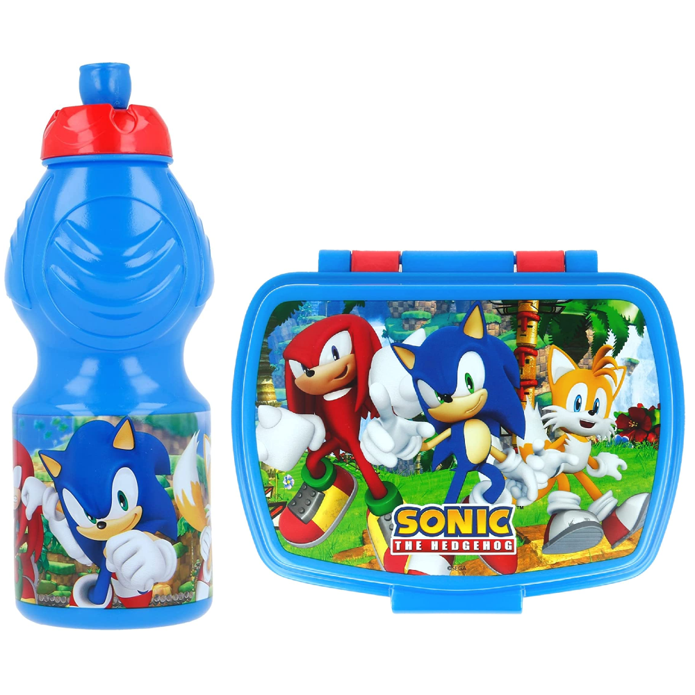 Set Sonic Borraccia Sport + Portamerenda Bpa Free - Porbor/sonic