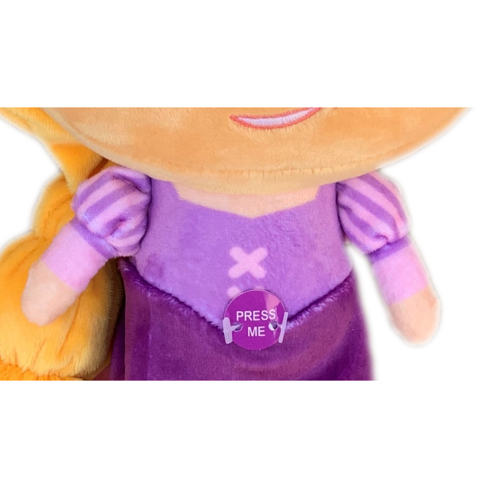 Peluche Rapunzel Principesse DISNEY Testone Pupazzo con Suono CM 28 - Dsp20-9350-1