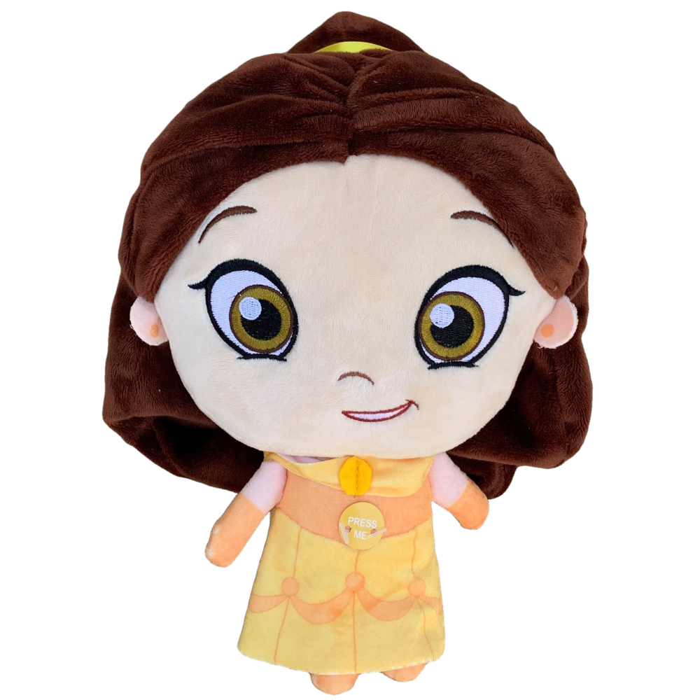 Peluche Belle Principesse DISNEY Testone Pupazzo con Suono CM 28 - Dsp-9350-4