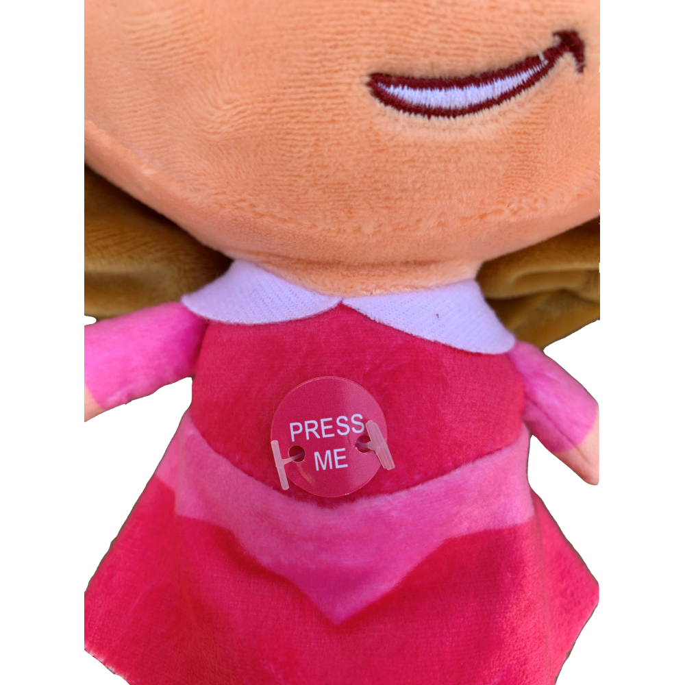 Peluche Aurora Principesse DISNEY Testone Pupazzo con Suono CM 28 - Dsp-9350-5