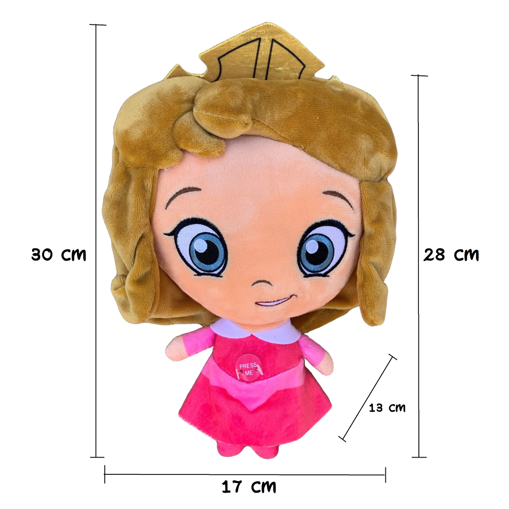 Peluche Aurora Principesse DISNEY Testone Pupazzo con Suono CM 28 - Dsp-9350-5