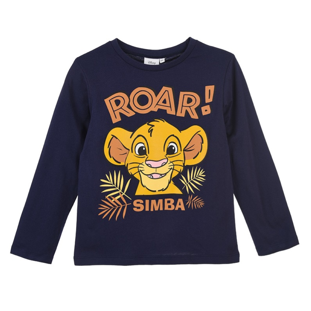 T-Shirt M.l. Simba DISNEY il Re Leone Bambino Ragazzo Sun City - Hw1182blu