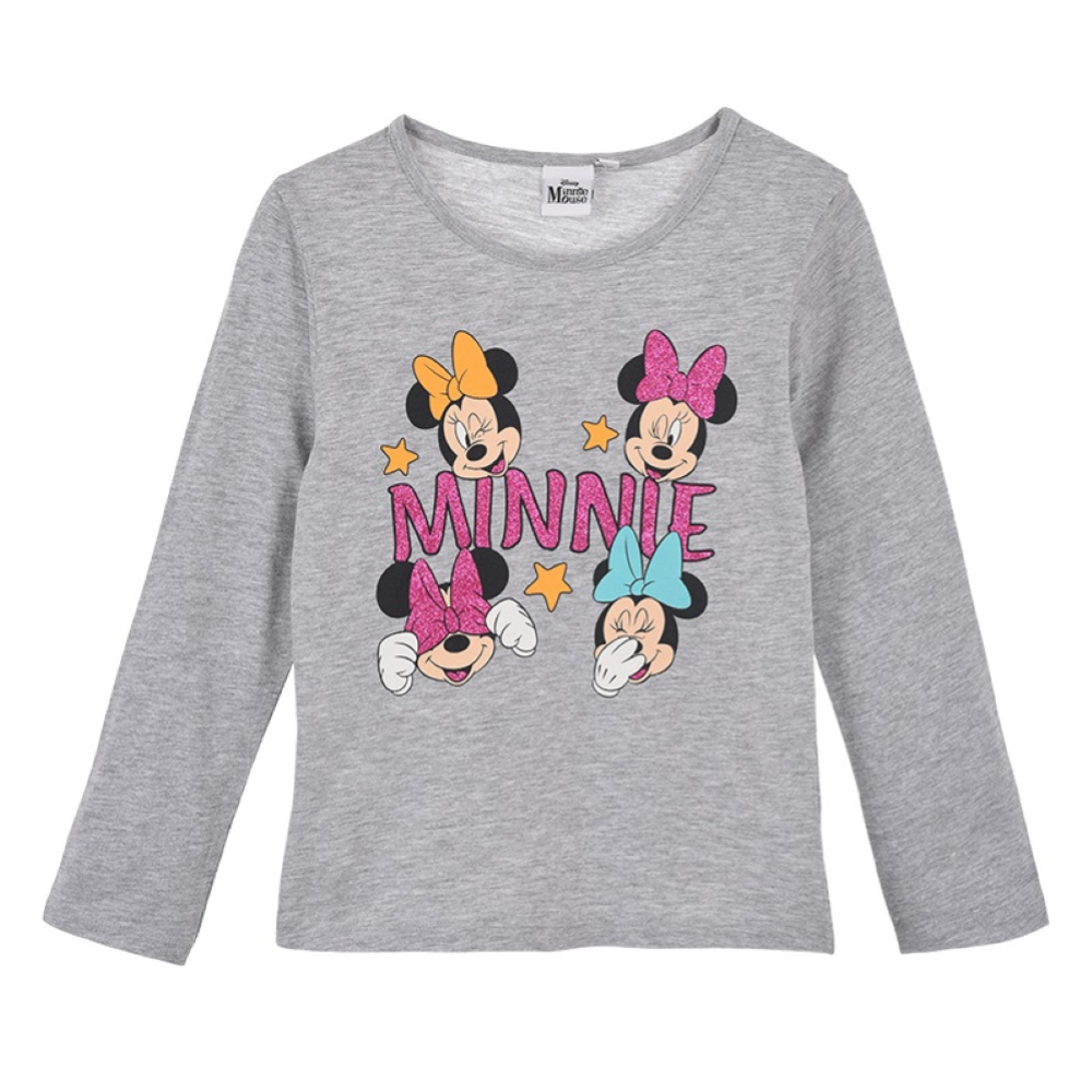 T-Shirt M.l. Minnie Mouse DISNEY Maglietta Bambina Sun City - Hw1111grigio