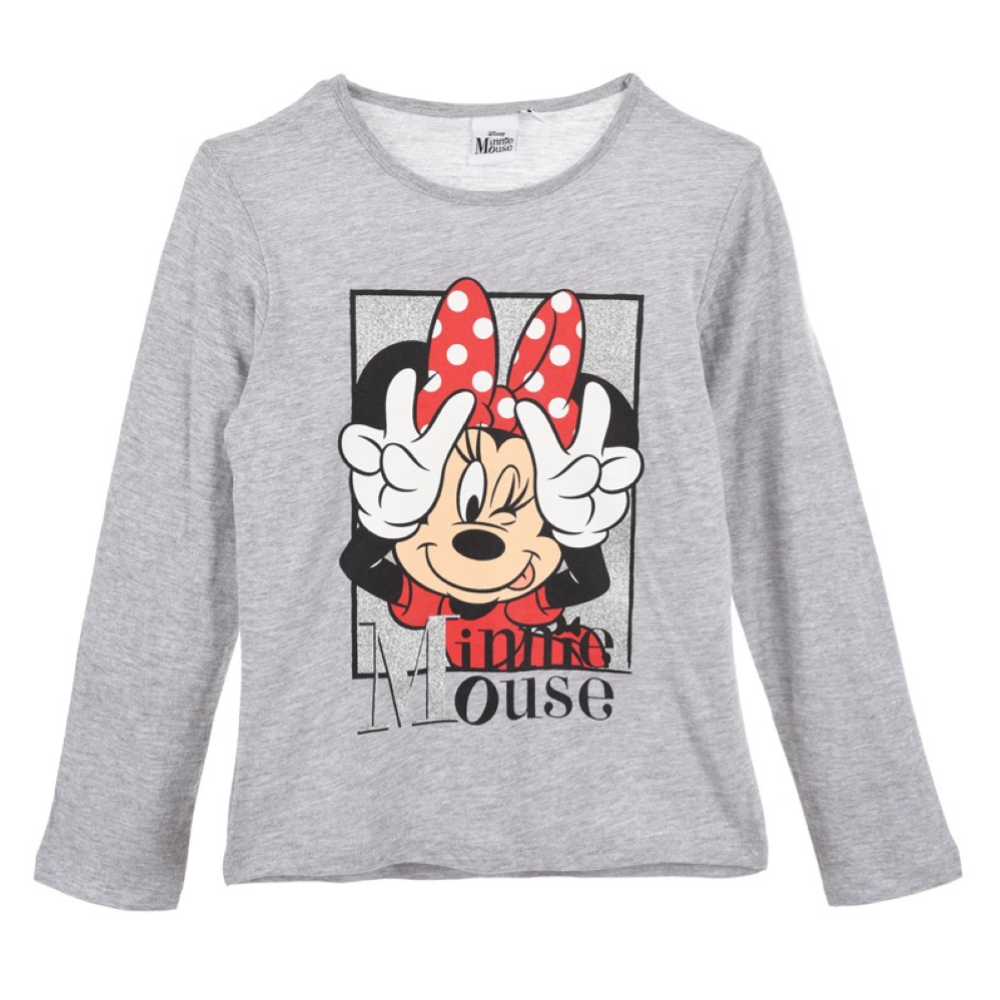 T-Shirt M.l. Minnie Mouse DISNEY Maglietta Bambina Sun City - Hw1110grigio