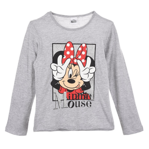 T-Shirt M.l. Minnie Mouse DISNEY Maglietta Bambina Sun City - Hw1110grigio