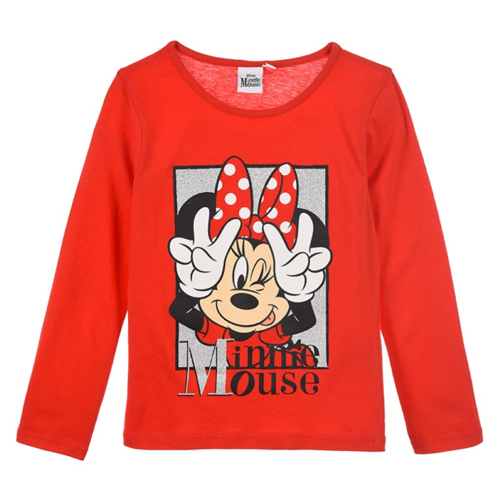 T-Shirt M.l. Minnie Mouse DISNEY Maglietta Bambina Sun City - Hw1110rosso