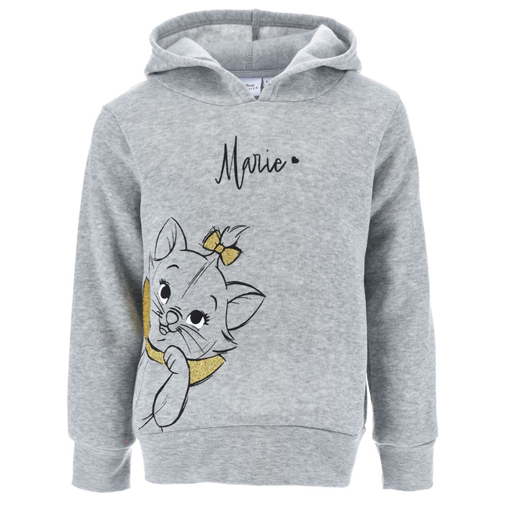 Felpa con Cappuccio Marie DISNEY Aristogatti Bambina Sun City - Hw1013grigio
