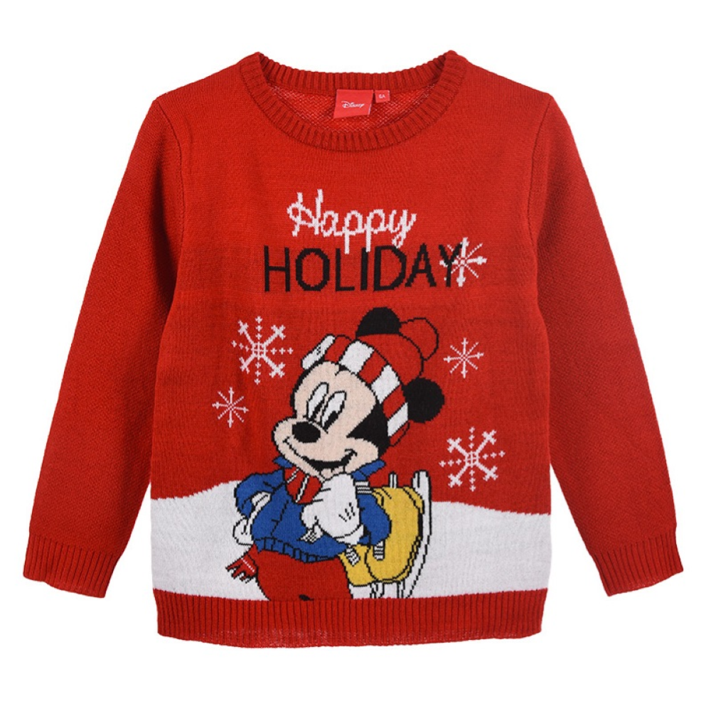 Maglione Natalizio Topolino DISNEY Bambino Sun City - Hw1238rosso