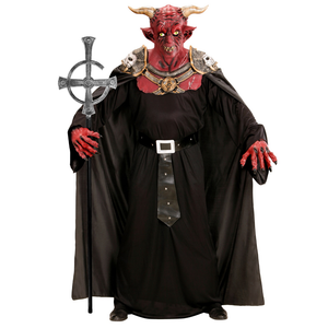 Bastone Pastorale Messa Nera Abbattibile Accessori per Abito Vestito Travestimento Carnevale 145 CM - 16789