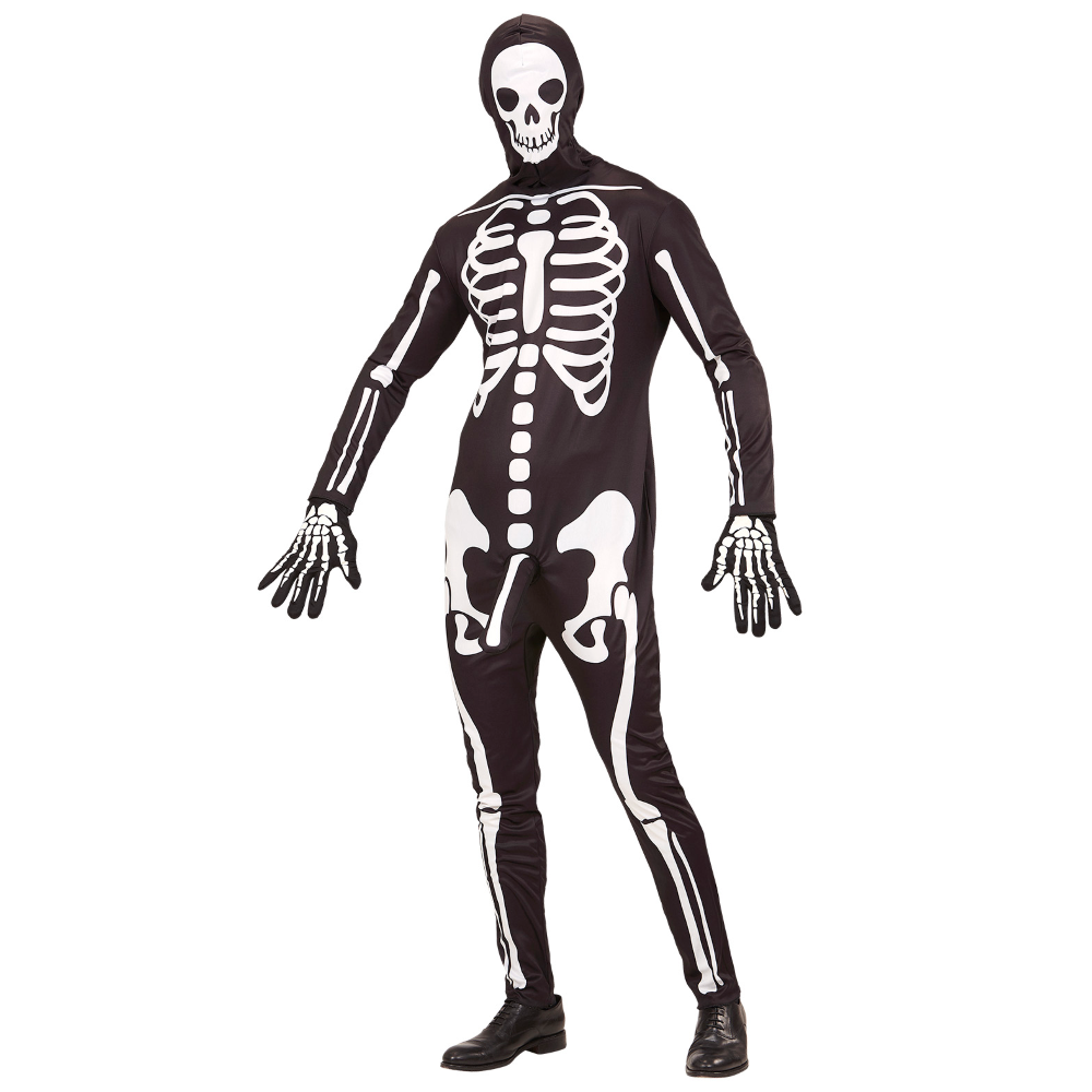 Vestito Carnevale Scheletro Arrapato Travestimento Halloween Uomo - 0369