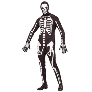 Vestito Carnevale Scheletro Arrapato Travestimento Halloween Uomo - 0369