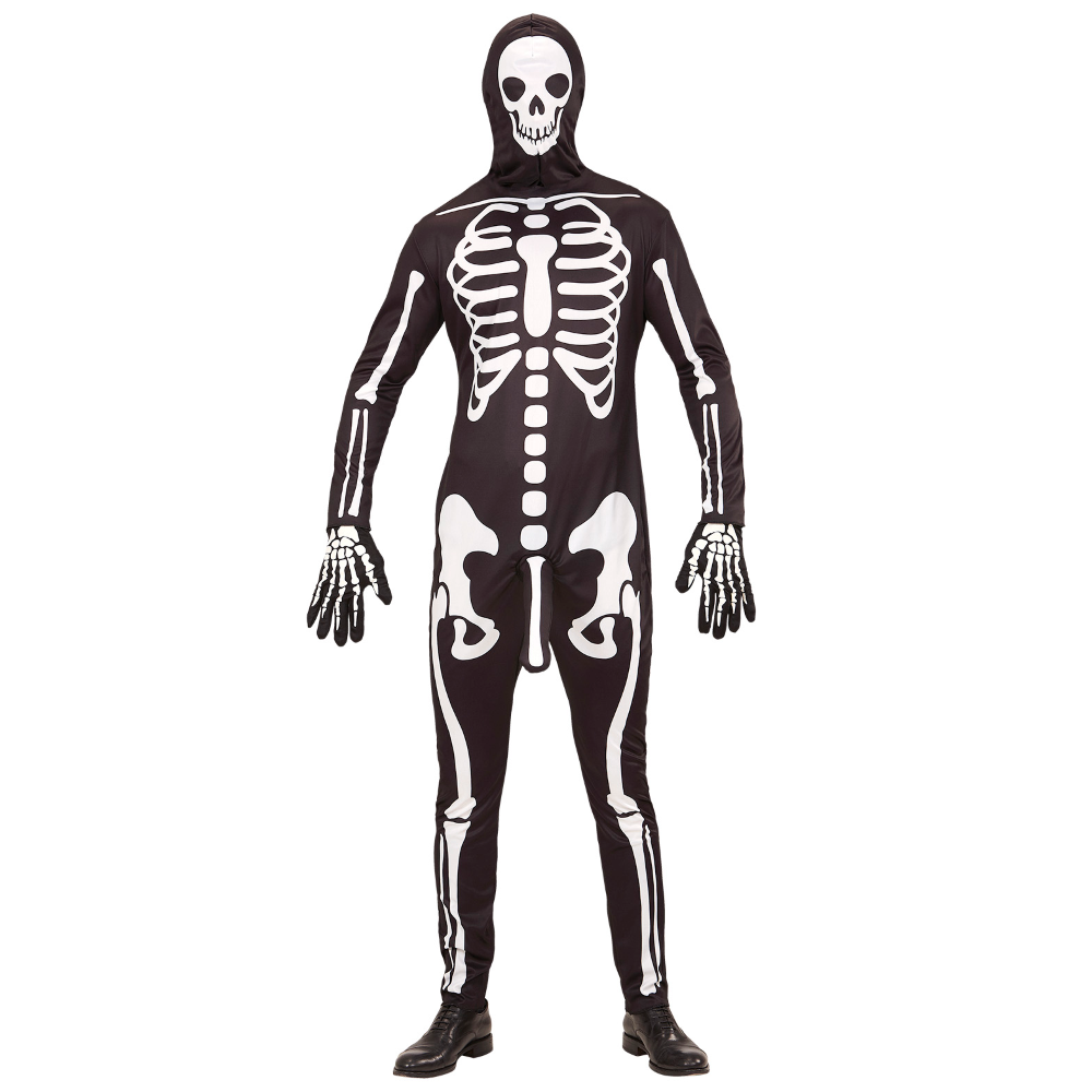 Vestito Carnevale Scheletro Arrapato Travestimento Halloween Uomo - 0369