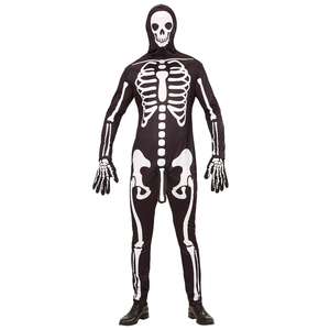 Vestito Carnevale Scheletro Arrapato Travestimento Halloween Uomo - 0369