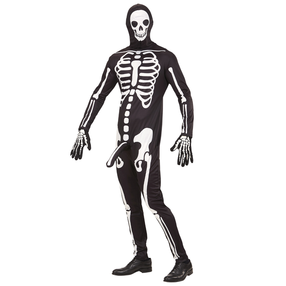 Vestito Carnevale Scheletro Arrapato Travestimento Halloween Uomo - 0369